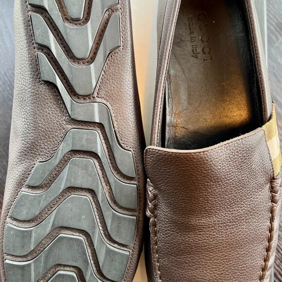 Men’s Gucci Plain Toe Moccasin Leather Loafers & Slip-ons - Picture 5 of 13